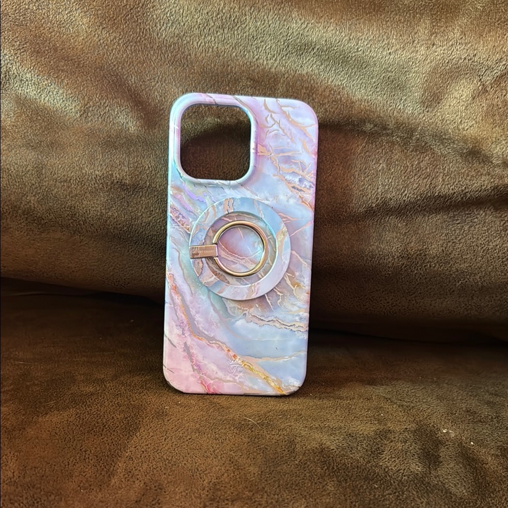 Marble Pattern Phone Case with Ring Holder